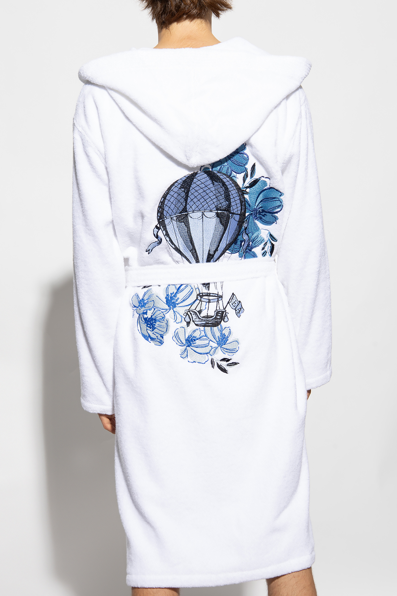 giorgio armani Y3D219 blue hoodie White Resort collection